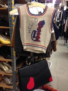 Sometimes I find cool pieces that I hope I can put someone in like this sweater vest.