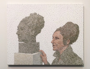I managed to see this weirdo pointillist painting by Graham Anderson at Klaus von Nichtssagend Gallery's booth. Like.